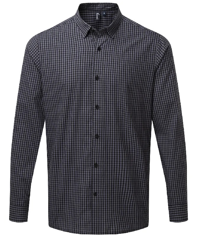 Steel/Black - Maxton check long sleeve shirt