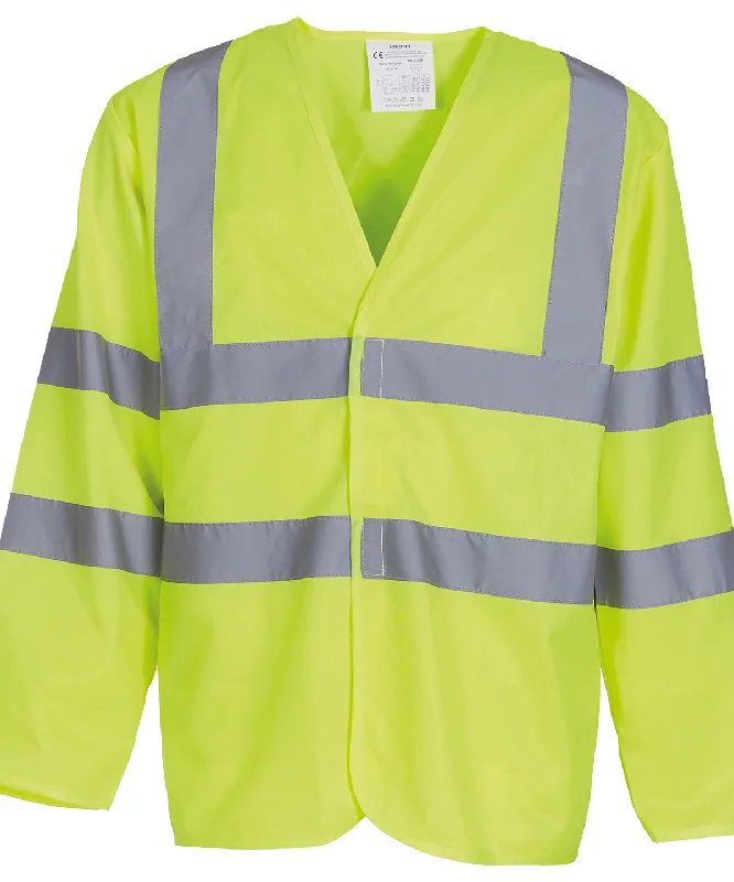 Yellow - Hi-vis long sleeve waistcoat (HVJ200)