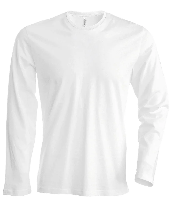 White - Men's long-sleeved crew neck T-shirt