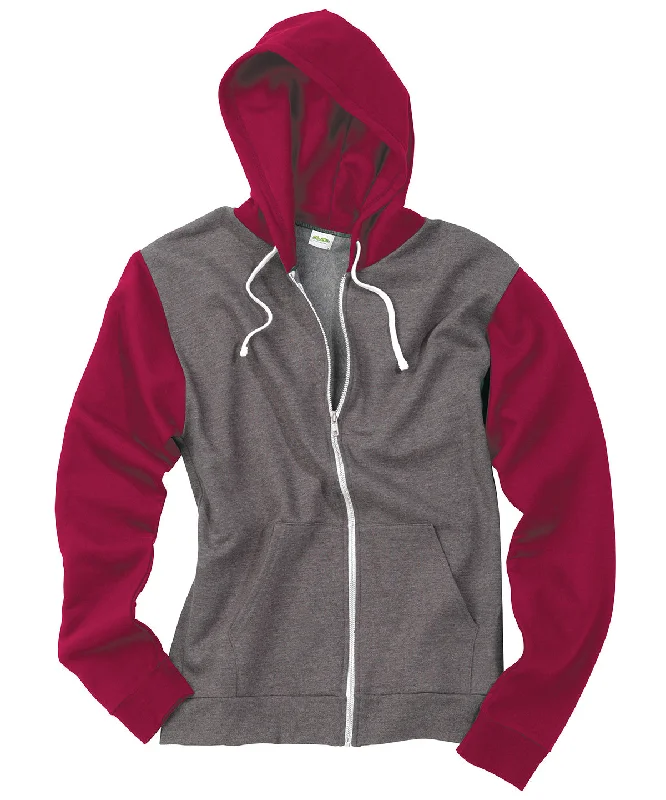 Charcoal Grey/Burgundy - Retro zoodie