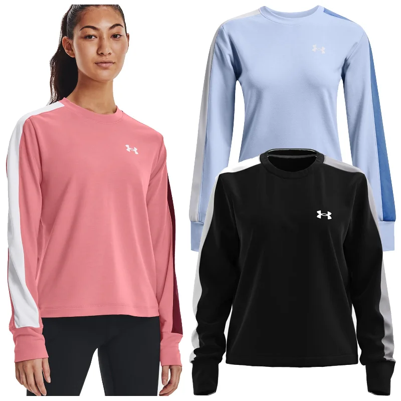 Under Armour Ladies Rival Terry Colourblock Crew Sweatshirt