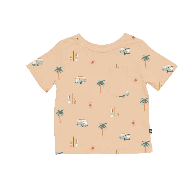 Toddler Crew Neck Tee in Surf