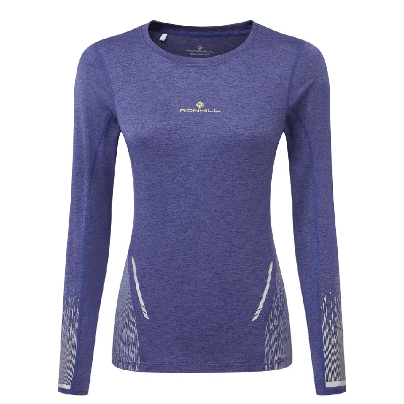 Ronhill Women's Tech Reflect Long Sleeve Tee in Deep Ocean/Reflect AW24