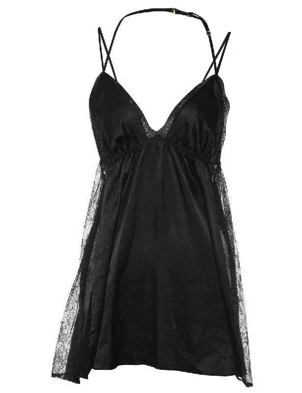 Black Lace Victoria's Secret Babydoll - S