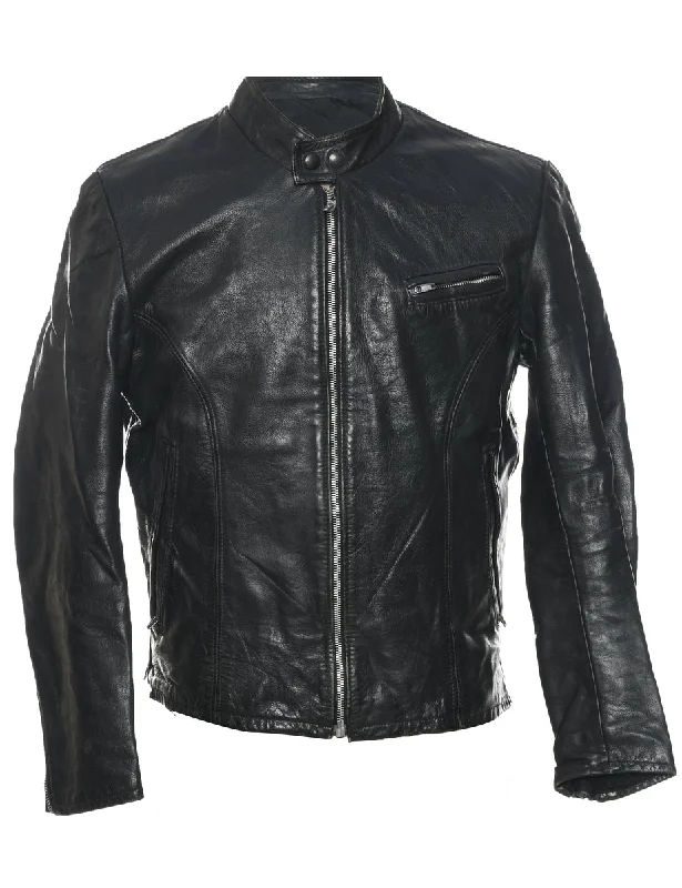 Black Leather Jacket - M