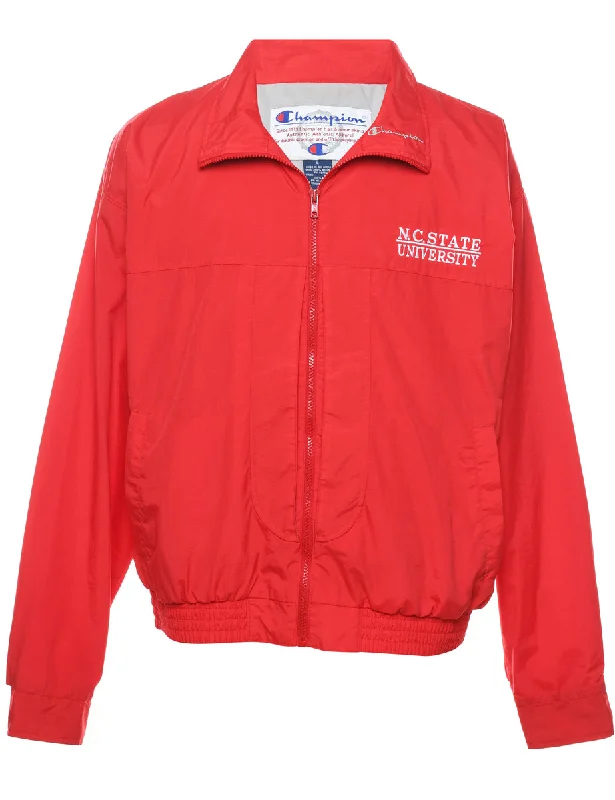 Champion Red Embroidered Nylon Jacket - L