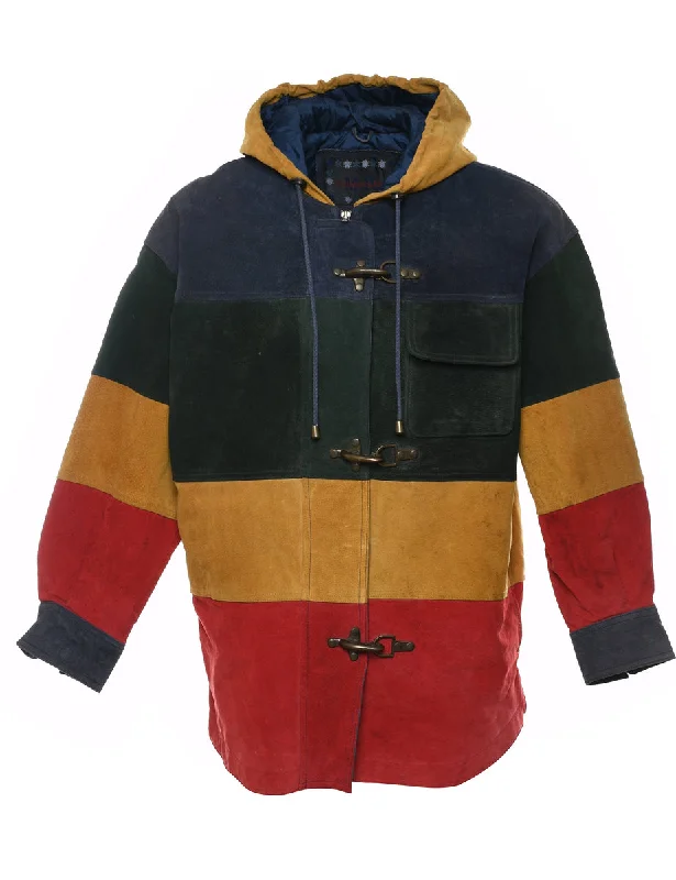 Colour Block Multi-Colour Middlebrook Park Suede Jacket - M