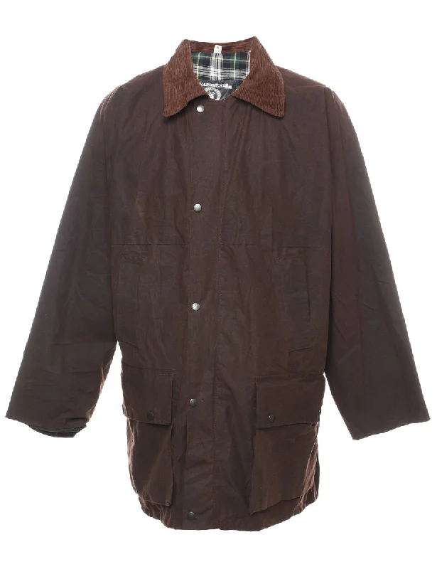 Dark Brown Classic Wax Jacket - XL