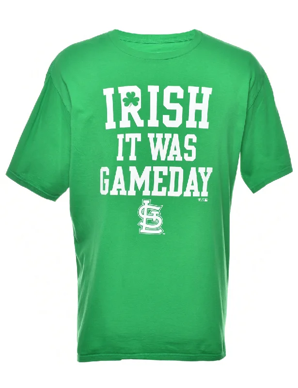 Irish It Was Gameday Printed T-shirt - XL