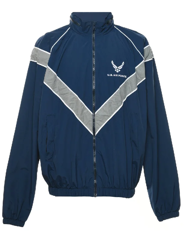 Navy & Grey Nylon Jacket - M