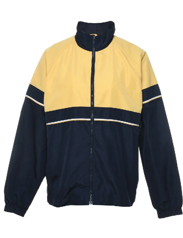 Two-Tone Navy & Yellow Contrast Jacket - M