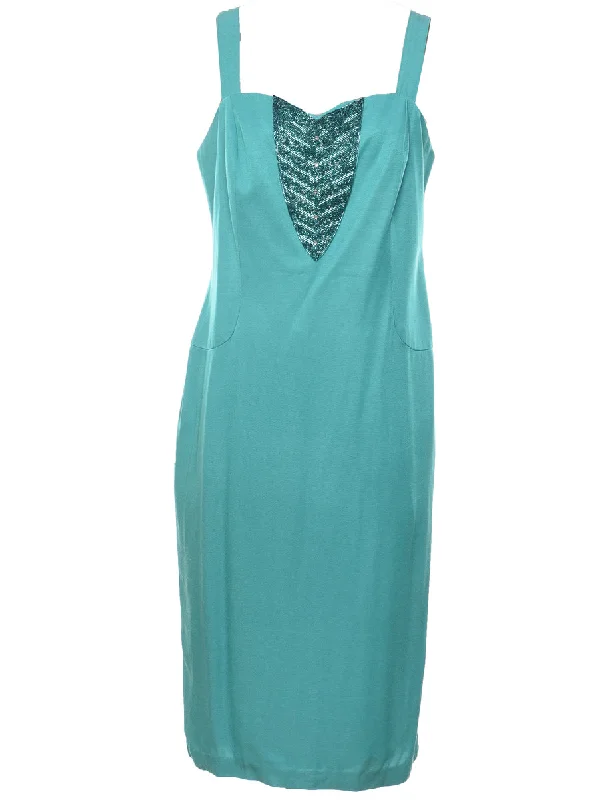 Turquoise Evening Dress - M