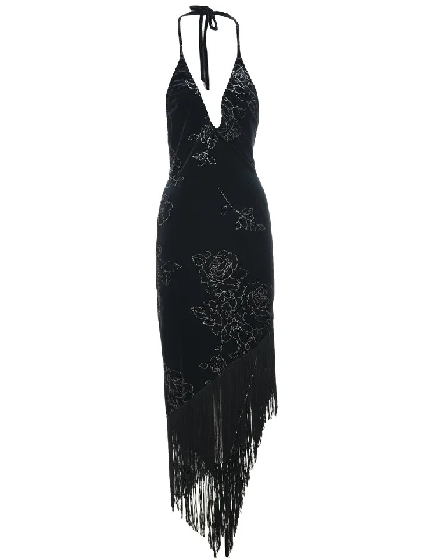 Velvet Evening Dress - XS