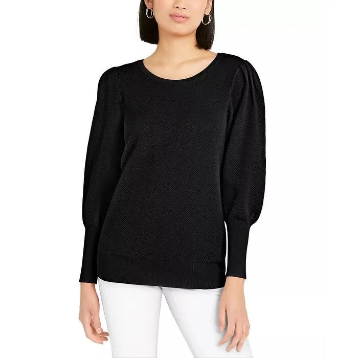 Alfani Women's Puff Sleeve Sweater Black Size XX-Large