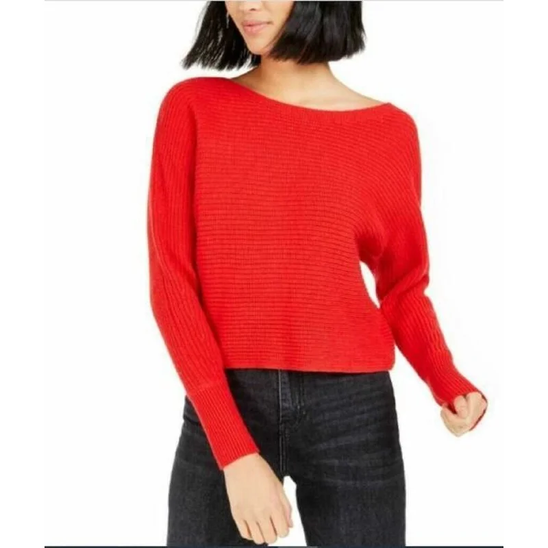 Bar III Women's Becca Tilley x Dolman-Sleeve Sweater Red Size XL - X-Large