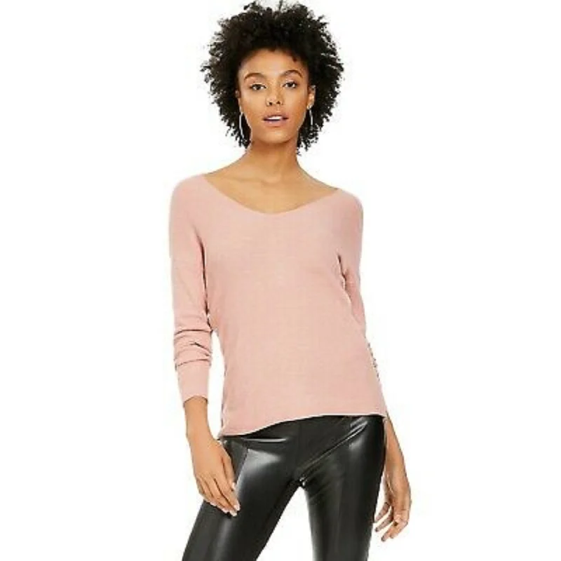 Bar III Women's Wear 2 Ways Twist Sweater Pink Size Extra Large - X-Large