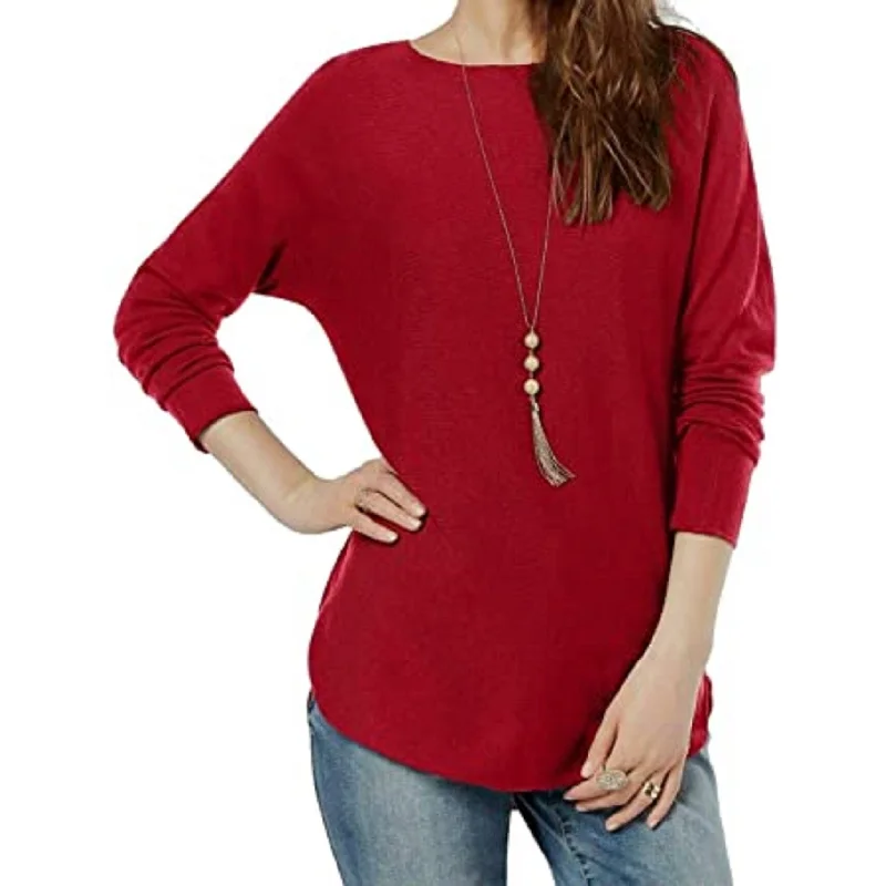 INC International Concepts Concepts Women's Shirttail Sweater Red Size XX Large - XX-Large