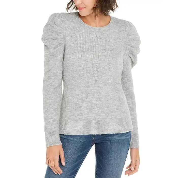 INC International Concepts Women's Puff Sleeve Sweater Grey Size X-Small