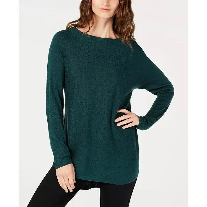 INC International Concepts Women's Shirttail Sweater Green Size Small