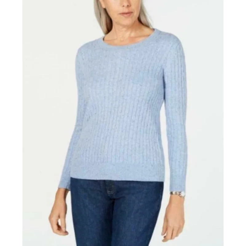 Karen Scott Women's Cable-Knit Sweater Blue Size Extra Large