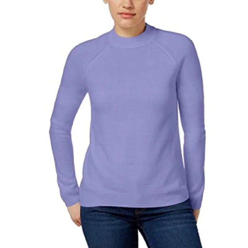 Karen Scott Women's Mock-Neck Sweater Purple Size Petite Extra Large - Petite-XL