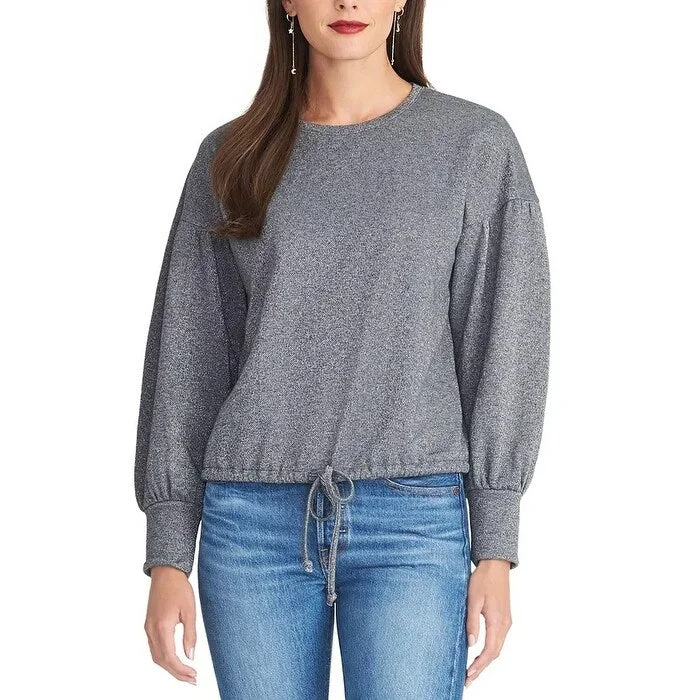 RACHEL Rachel Roy Women's Elizabeth Drawstring Sweater Grey Size XL - X-Large