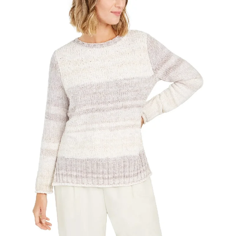 Style & Co Women's Chenille Space-Dyed Sweater White Size Small