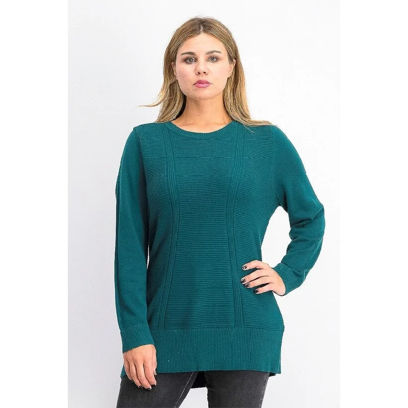 Style & Co Women's Mixed-Stitch Sweater Green Size Small