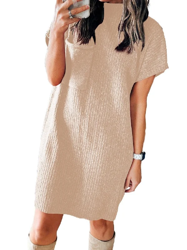 Beige Knit Dress