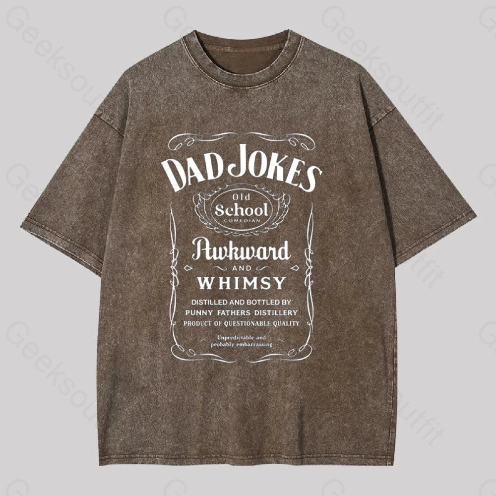 Dad Jokes Distillery Geek Washed T-shirt