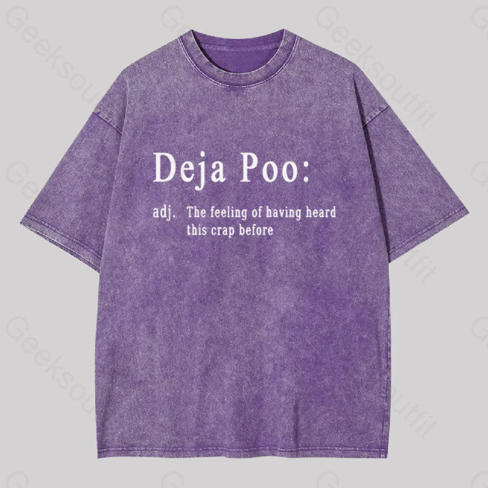 Deja Poo Geek Washed T-shirt