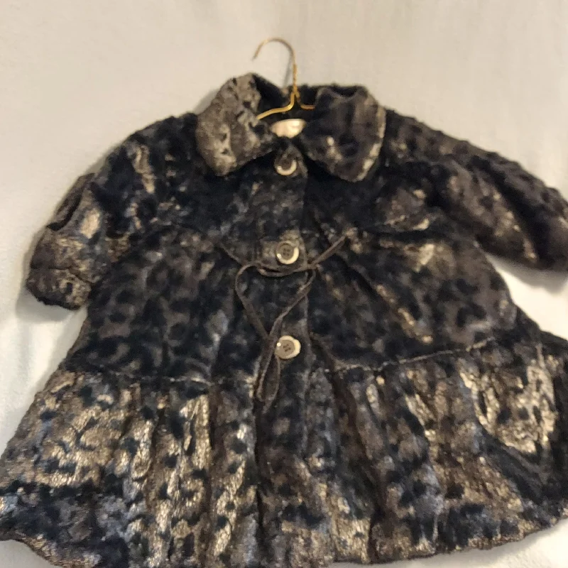 Widgeon The softest black faux fur dress coat 2T