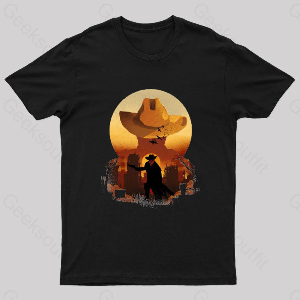 Wasteland Sunset Nerd T-Shirt