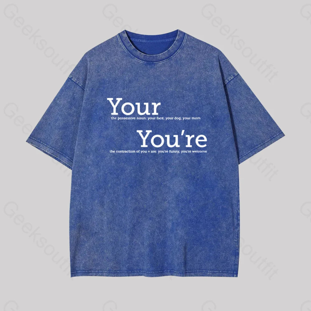 Your You're Grammar Geek Washed T-shirt