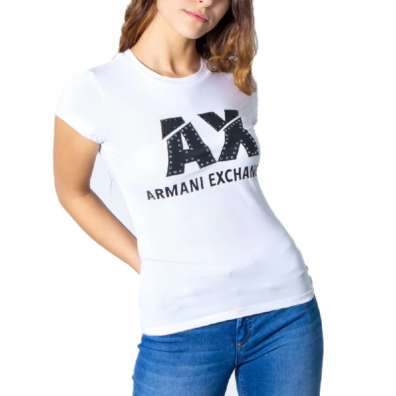 Armani Exchange White Cotton Tops & T-Shirt