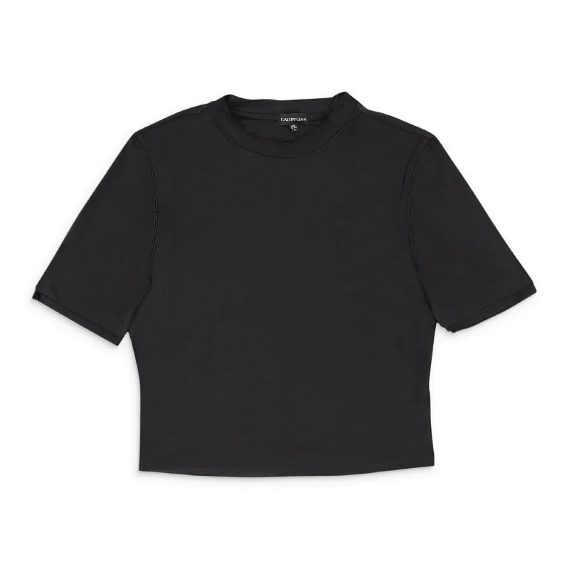 CALLIPYGIAN SCUBA CREW NECK TOP BLACK T-SHIRT