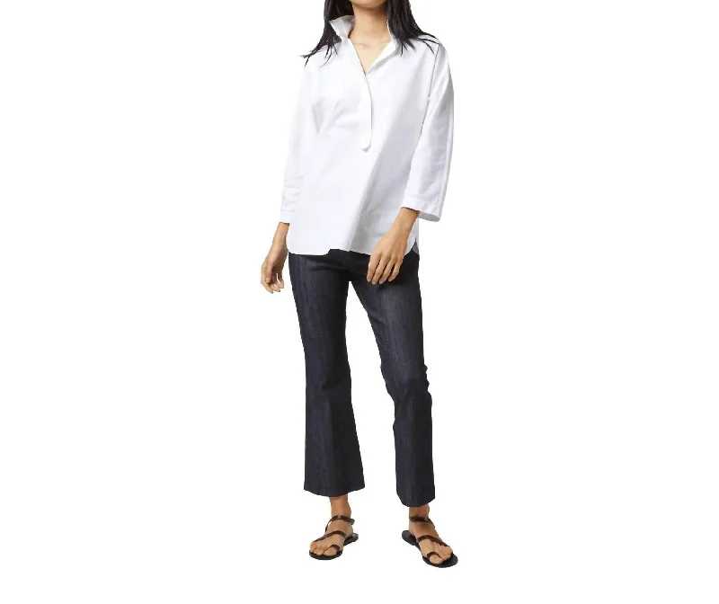 Fanny Shirt In White Poplin