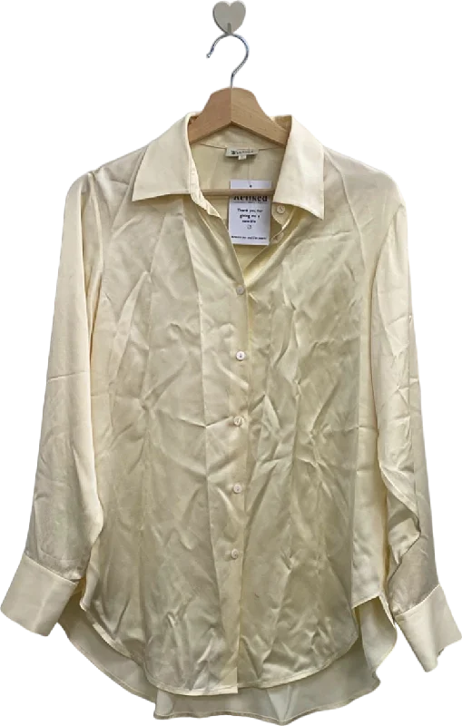 LilySilk Cream Classic Silk Shirt UK Size 10