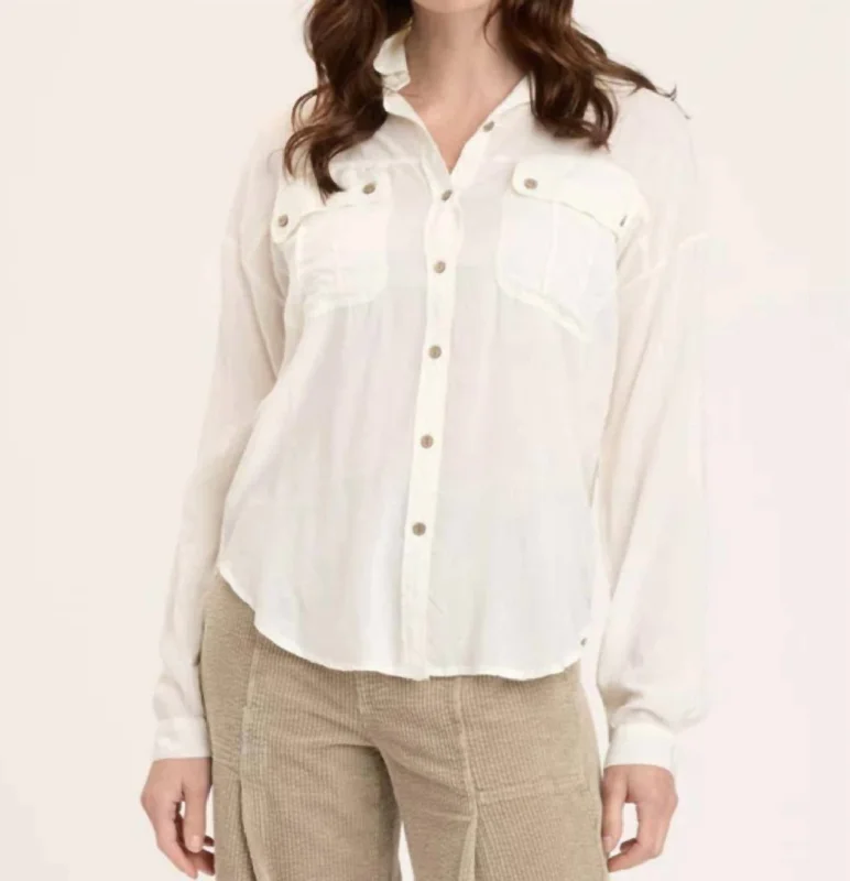 Smithson Button Up Shirt In Toasted Almond