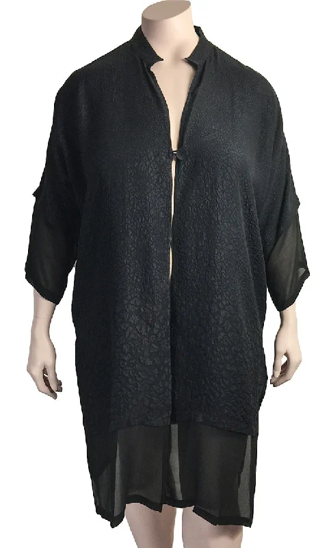 Dressori Black Silk Duster Jacket