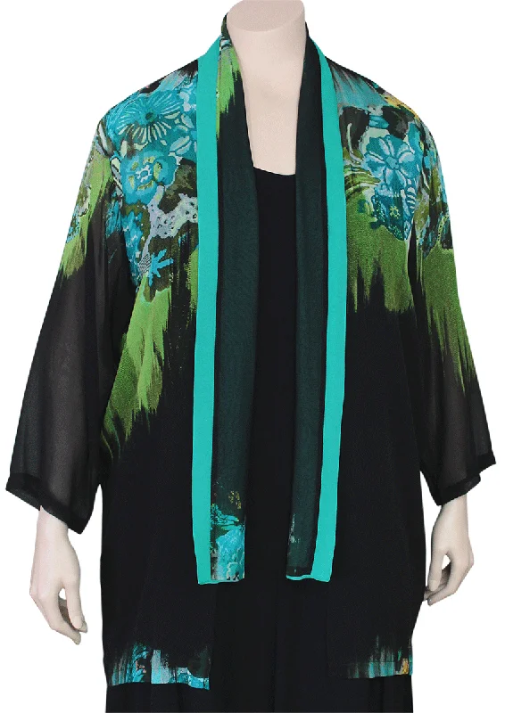 Dressori Silk Georgette Shawl Collar Jacket