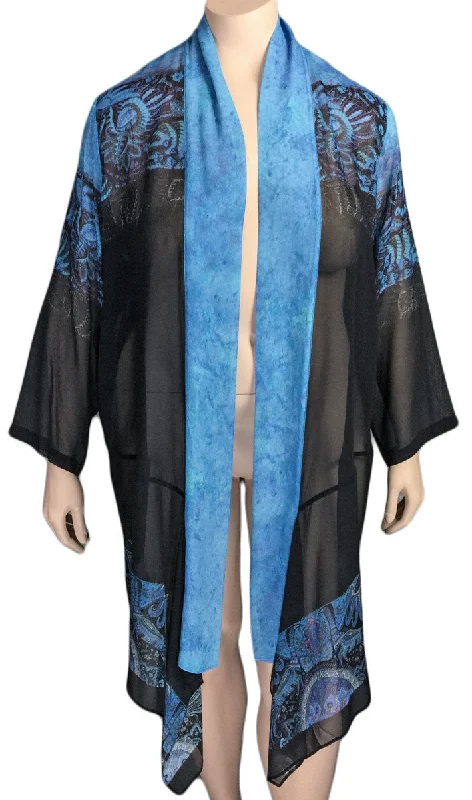 Dressori Silk Print Duster Jacket